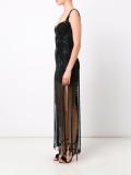 embellished semi sheer dress