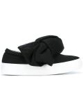 oversized bow slip-on sneakers