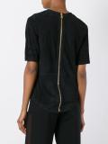 curved hem T-shirt