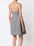 buttoned strapless dress