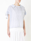 double layer striped blouse