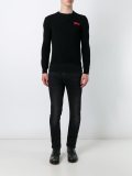 v neck fine knit jumper