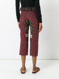 patchwork cropped trousers