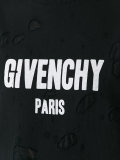distressed logo print sweatshirt