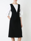 layered puff sleeves dress