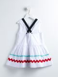 wavy trim A-line dress