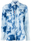 bleached denim shirt
