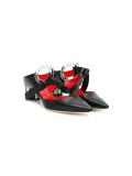 mirrored-heel mules