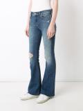 ripped detailing flared jeans