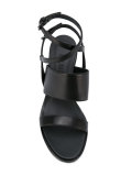 diagonal heel strappy sandals
