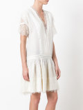 lace trim V-neck dress
