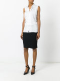strap front blouse