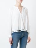 tasseled pleated blouse