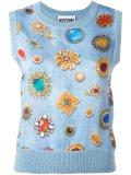 jewel print knitted top 