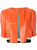 cropped short sleeve jacket