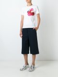 flower chest print T-shirt