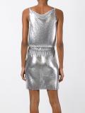 draped mini dress