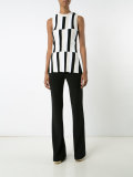 striped panel tank top