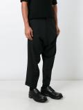 drop-crotch cropped trousers
