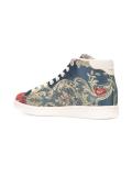 floral jacquard mid-top sneakers