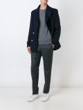 pleated tapered trousers