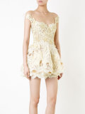 beaded lace mini dress