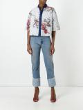 printed cropped jacket 