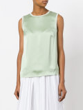 sleeveless satin top
