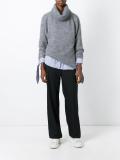 high-waisted trousers