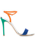 colour block sandals 