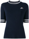 patch figure ribbed sweatshirt 