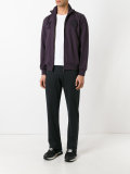 badge patch zipped cardigan 