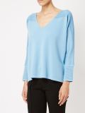 ribbed shoulders knitted blouse
