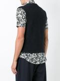 knitted buttoned vest