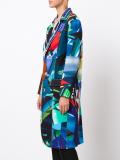 multi-print buttoned coat