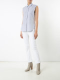 pinstripe sleeveless shirt