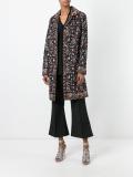embroidered single breasted coat 