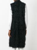 glitter effect midi gilet