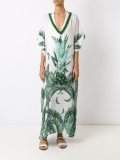 v-neck printed kaftan