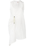 drawstring gathered dress