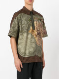 multi-print polo shirt