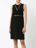 fishing line panel shift dress