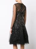 gold-tone sequined flared dress