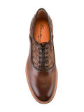 woven effect derbies