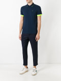 contrast polo shirt