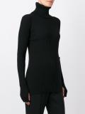 turtleneck ribbed jumper