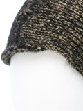 metallic knit beanie