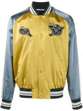 panther appliqué bomber jacket