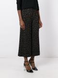 jacquard wide leg cropped trousers
