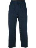 stretch-waist cropped trousers